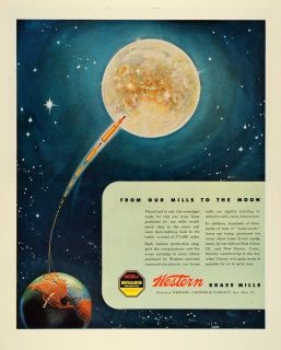 Western Brass Mills Cartridge Company Moon Solar System Wartime Guns