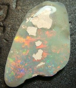 Lightning Ridge Australian Rough Opal Gem Multicolor Polished Specimen