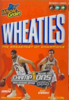Wheaties San Antonio Spurs NBA Champion Cereal Box