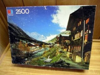 milton bradley puzzles 2500 pieces alpine village magnum puzzle 38 1 4