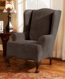 Sure Fit Slipcovers, Stretch Stripe Wing Chair Cover   Slipcovers