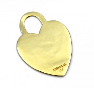 Tiffany Co 14k Solid Gold Heart Pendant Charm Necklace Bracelet Return