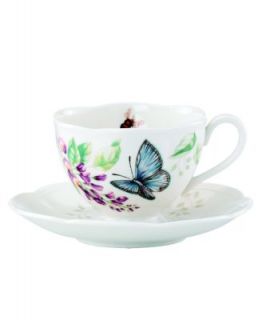 Lenox Dinnerware, Butterfly Meadow Green Figural Cup and Saucer