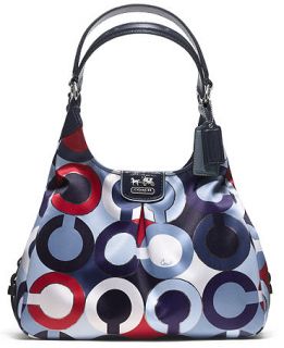 COACH MADISON GRAPHIC OP ART METALLIC MAGGIE   COACH   Handbags