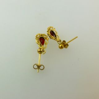 garnet gold earrings millbrook antiques lancs 01995 602099 (4)
