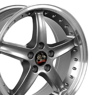 18 x9 10 Anthracite Cobra R Style Wheels Deep Dish Fits Mustang® GT