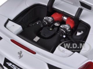 Ferrari 458 Italia Spider White Elite Edition 1 18 Model Hotwheels