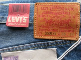 Levi’s Vintage Clothing 1944 S501 XX Lot 44501 0056 W36 L34 BNWT Big