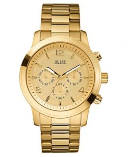 GUESS Watch, Mens Chronograph Gold Tone Stainless Steel 45mm U15061G2