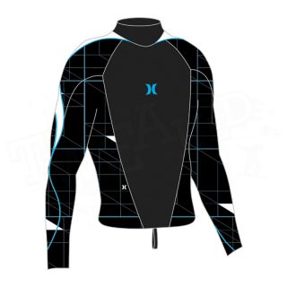 New 2011 Hurley Fusion 101 Wetsuit Jacket Cyan x Large