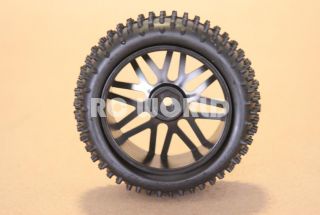 RC 1 10 Buggy Rims Tires Wheels Kyosho Tamiya Narrow Spike