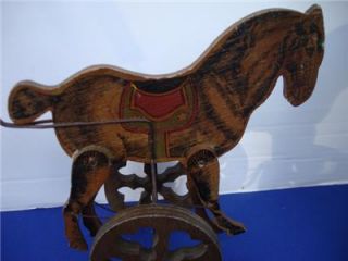 Antique Mechanical Childs Toy Horse