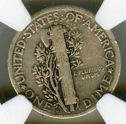 1921 D NGC VF 20 Mercury Dime Semi Key Date 10 Cent Liberty