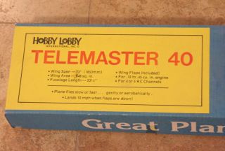 Hobby Lobby Telemaster 40 RC Airplane Kit 73