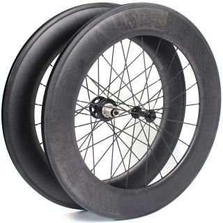 Full Carbon 700c Road Bike Cycling Wheelset Black Shimano 90mm Deep