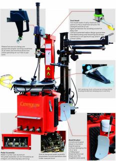 Tire Changer Wheel Balancer Clamp Automotive Vehicle Tyre Motor Red