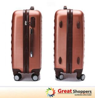 New Fashion Pyramid Trolley Luggage Travel Hard Case Orange Gold Pink