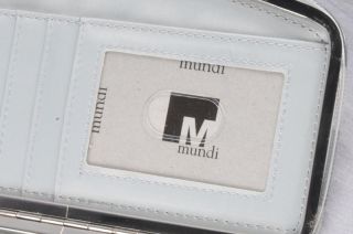Mundi Silver White Metallic Polka Dot Clutch Wallet