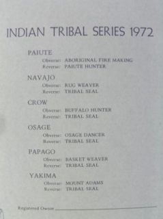 Indian Tribal Series 999 Pure Silver Coins 1972 A223