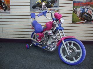 Kids Harley Style Power Ride on Motorcycle 6v Wheels Pink Harley Girls