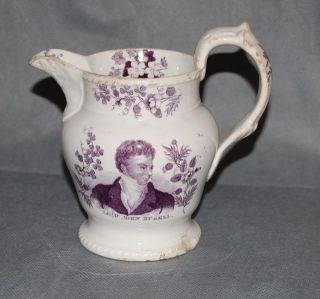 English Staffordshire Pearlware Lord Russell Reform Jug