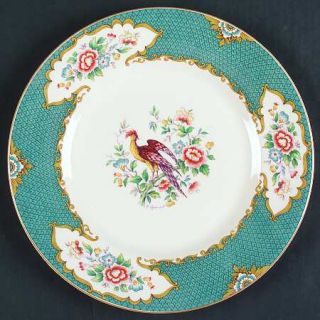 Myott Staffordshire Old Bow Pheasant 8 Salad Plate Turquoise Myoolbpt