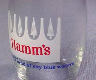 HAMMS BREWING CO. ST. PAUL MN. VINTAGE A.C.L. BARREL BEER GLASS NOS