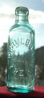 RARE Early B Guilbert Yreka California Crude Aqua Hutch or Gravitating