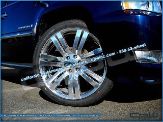 Escalade 24 inch High Polish wheels WITH TIRES! GMC Chevrolet rims