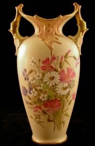 Antique German Bohemian Austrian Porcelain Vase Art Nouveau Robert