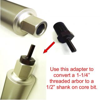 Core Drill Bit Adapter 1 1 4” 7 Male to 1 2” Shank