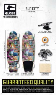 Globe Skateboards Sun City Cruiser Longboard Complete Skateboard 30