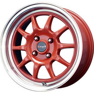 New 15X7 4 100 Drag Dr16 Red Machined Wheel/Rim