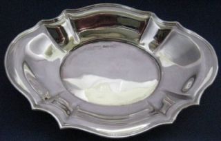 Stylish Plain Surfaced Solid Silver Trinket Bon Bon Dish HM