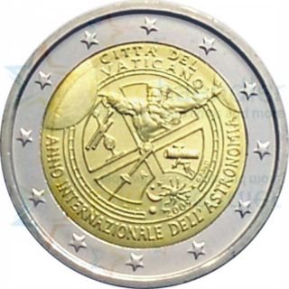 Vatikan 2 Euro Gedenkmünze 2009 ST   Jahr der Astronomie   im Folder