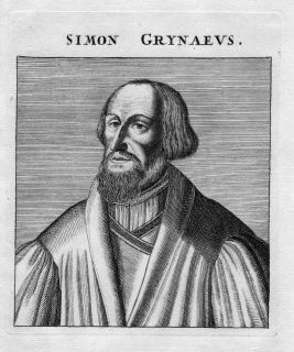 1720   Simon Grynaeus Reformator Kupferstich Portrait