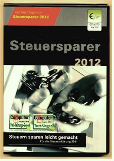 STEUERSPARER 2012 am PC   für die Steuererklärung 2011 mit ELSTER