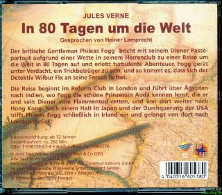Hörbuch In 80 Tagen um die Welt   Jules Verne   4 CDs