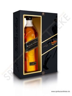 Johnnie Walker Black Label   Geschenkset in Box mit 2 Gläser  Whisky