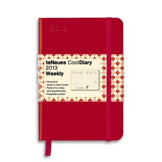 Cool Diary _ A6 Wochenkalender 2013 _ vertikal Red / Argyle Red small