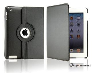 NEU Schutz Hülle iPad 4 +Folie 360° Leder Tasche iPad 2 & 3