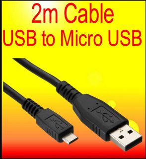 2m Micro USB Data Transfer & Charger Round Cable Lead for Kodak