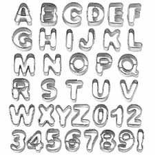 Wilton Fondant Alphabet Number Cookie Cutter Cut Outs, Set of 37