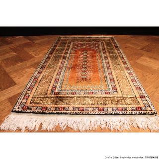 Antiker Handgeknüpfter Seiden Teppich Kayseri Seide Tappeto Carpet