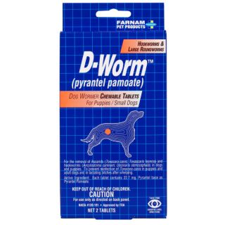 D Worm Chewable Tablets   Health & Wellness   Dog