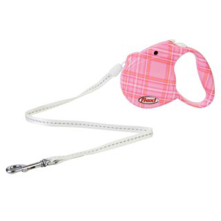 Flexi Fashion Cord Style Retractable Pink Checkered Leash   Dog   Boutique
