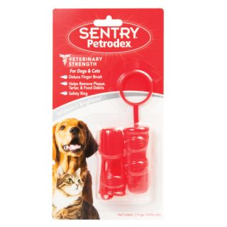 Cat Dental Care SENTRY Petrodex Deluxe Finger Toothbrush for Dogs and Cats