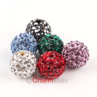 Charms Fimo Polymer Clay Strass Perlen Beads 10mm Farbe&Menge nach