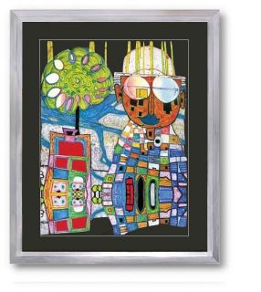 Bild Hundertwasser Tropenchinese Galeriebild WERT 200 EUR