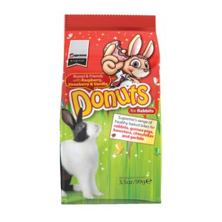 Supreme Petfoods Russel & Friends Raspberry, Strawberry & Vanilla Donuts for Rabbits   Treats   Small Pet